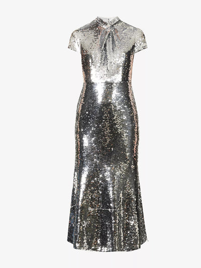 Self-Portrait Twist sequin-embellished midi dress at Collagerie