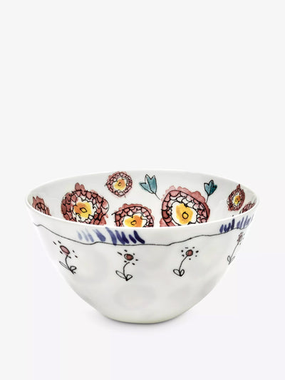 Serax x Marni Anemone Milk floral-motif bone-china serving bowls (set of 2) at Collagerie