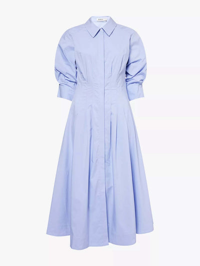 Simkhai Jazz pintuck cotton blend midi dress at Collagerie