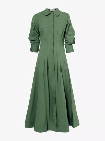 Simkhai Jazz pintuck cotton-blend midi dress at Collagerie