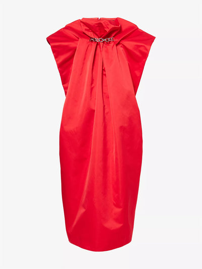 Simone Rocha Ruched duchess woven midi dress at Collagerie