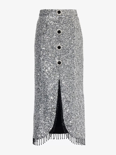 Sister Jane Fairy sequin-embellished tweed midi skirt at Collagerie