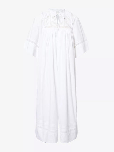 Skall Studio Magnolia embroidered cotton-poplin midi dress at Collagerie