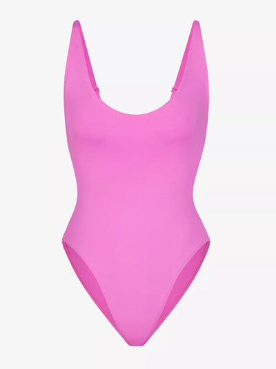 SKIMS Signature Swim scoop-neck stretch recycled-nylon swimsuit at Collagerie