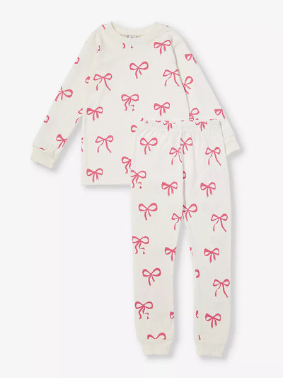 Sleepy Doe Bow print cotton pyjama set at Collagerie