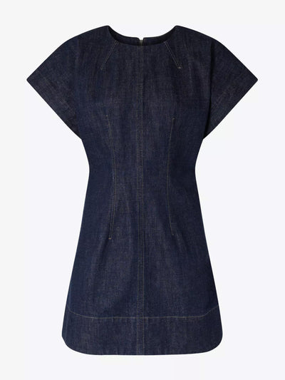 Soeur Bambino short-sleeved denim mini dress at Collagerie