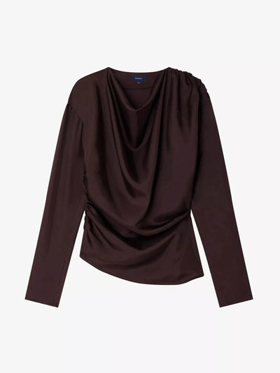 Soeur Fresia cowl-neck woven blouse at Collagerie
