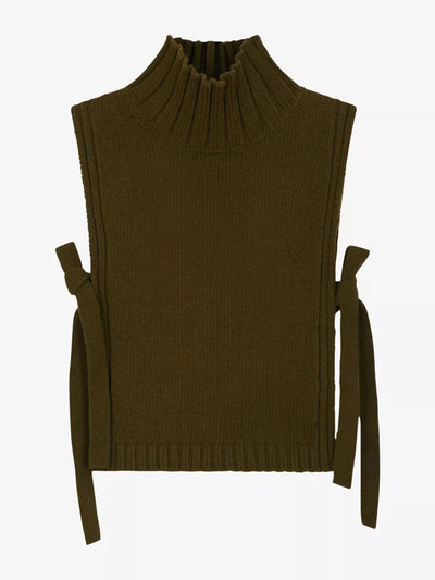 Soeur Or turtleneck self-tie wool-blend jumper at Collagerie