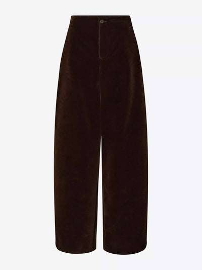 Soeur Celestin flared-leg high-rise velvet trousers at Collagerie