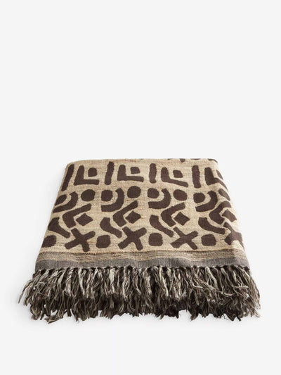 Soho Home Veda abstract-pattern silk and wool blend throw at Collagerie