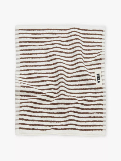 Tekla Striped cotton bath towel at Collagerie