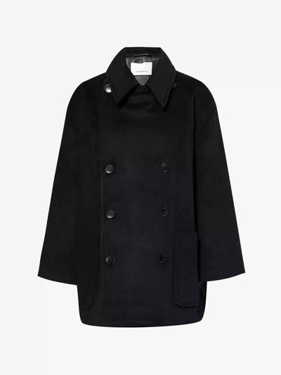 The Frankie Shop Marian double-breasted oversized wool-blend coat at Collagerie