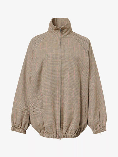 The Frankie Shop Baxter oversized houndstooth woven jacket at Collagerie