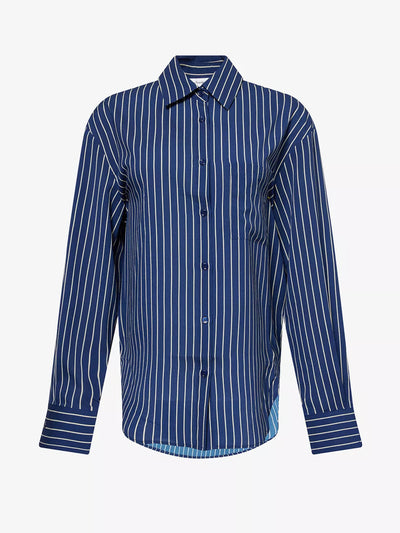 The Frankie Shop Lui striped woven shirt at Collagerie