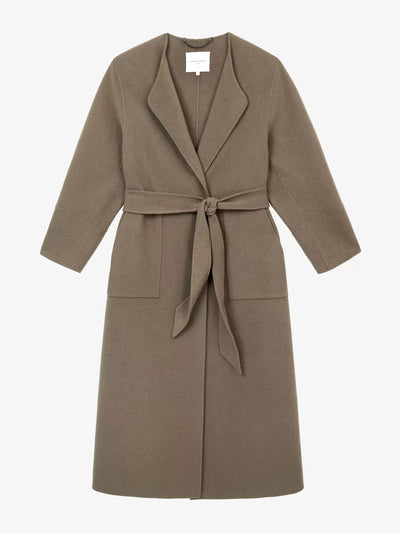 The White Company Patch-pocket regular-fit wool-blend coat at Collagerie