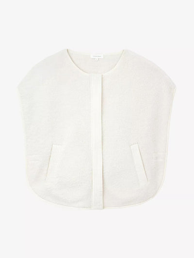 The White Company Round-neck boxy-fit borg gilet at Collagerie