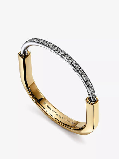 Tiffany & Co Lock diamond bangle bracelet at Collagerie