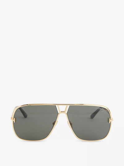 Tom Ford TF1204 stavros pilot-frame metal sunglasses at Collagerie