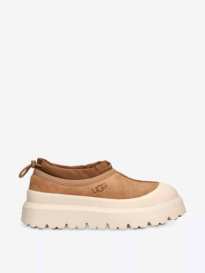 Ugg Tasman weather logo-embossed suede slippers at Collagerie