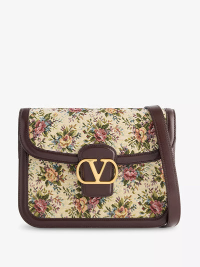 Valentino Garavani 9to5 floral-jacquard shoulder bag at Collagerie