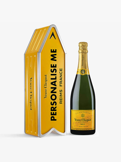 Veuve Cliquot Champagne with personalised tin at Collagerie
