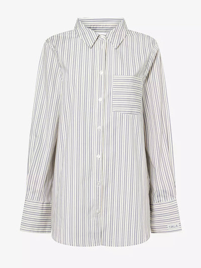 We Are Tala Oversized striped cotton shirt at Collagerie