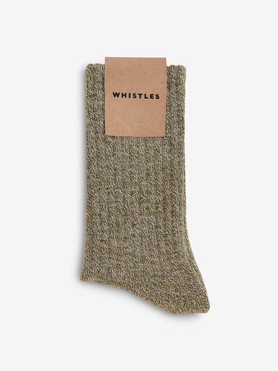 Whistles Chunky cotton-blend socks at Collagerie