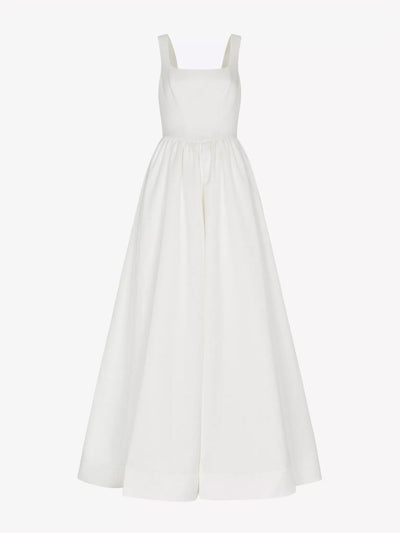 Whistles Lettie square-neck woven maxi wedding dress at Collagerie