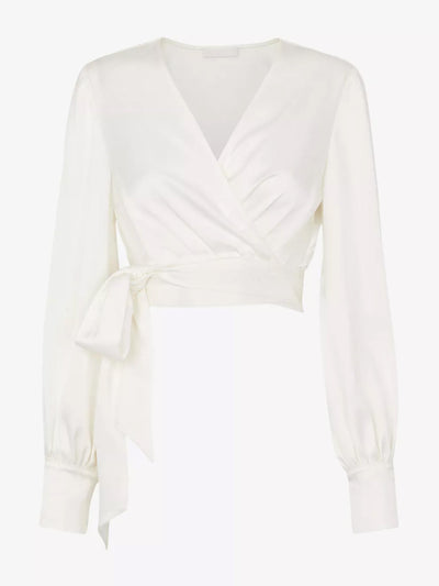 Whistles Lilly tie-waist woven bridal cover-up at Collagerie