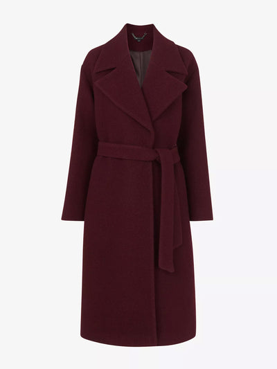 Whistles Lorna tie-waist relaxed-fit wool coat at Collagerie