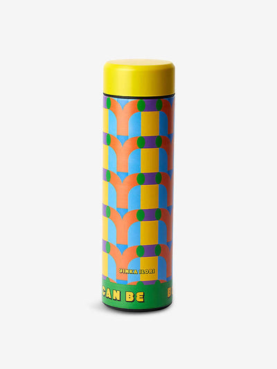 Yinka Ilori Graphic-pattern logo-print stainless-steel water bottle 450ml at Collagerie