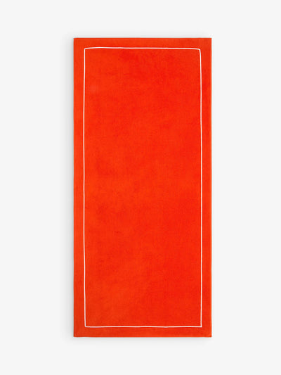 Yves Delorme Croisiere border-embroidery cotton beach towel at Collagerie