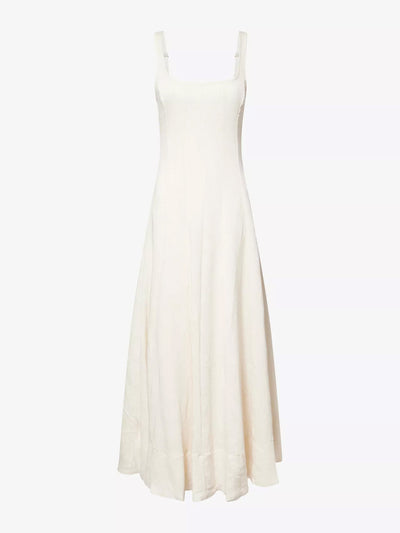 Dissh Canne sleeveless linen-blend midi dress at Collagerie