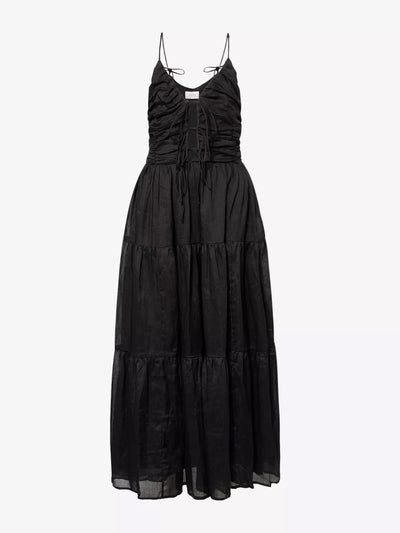 Dissh Marnie sleeveless ramie midi dress at Collagerie