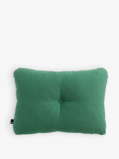 Hay Green cotton and linen blend cushion at Collagerie