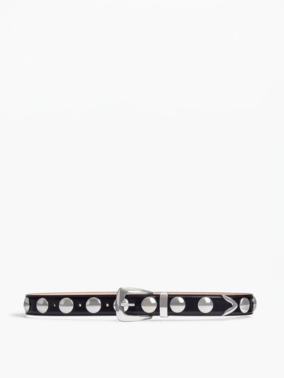 Khaite Benny studded leather belt at Collagerie