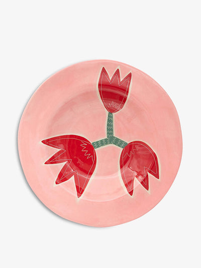 Laetitia Rouget Tulip hand-painted ceramic plate at Collagerie