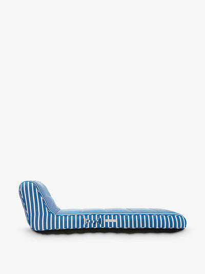 Oliver James Lilos Blue and white stripe inflatable pool lounger at Collagerie