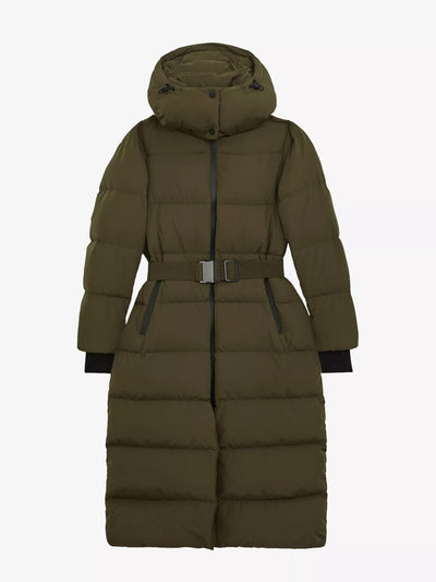 Reiss Colette belted-waist hooded puffer coat at Collagerie
