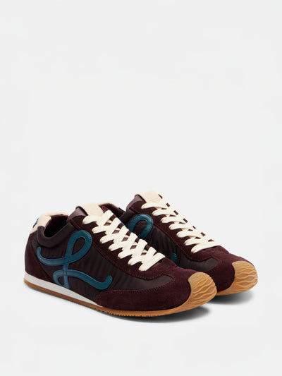 Loewe Flow Runner 2.0 suede-trimmed sneakers at Collagerie