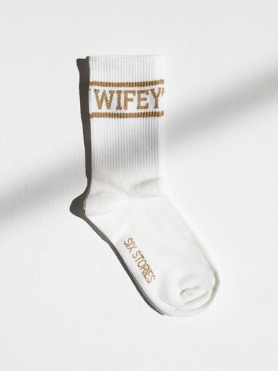 Six Stories Wifey socks at Collagerie