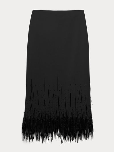 Marks & Spencer X 16Arlington Wool blend embellished tassel midi skirt at Collagerie