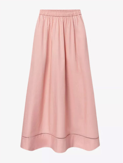 Lovechild Vera elasticated-waist side-slit organic-cotton poplin maxi skirt at Collagerie