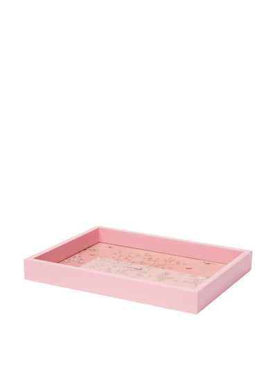 Addison Ross Pink small chinoiserie tray at Collagerie