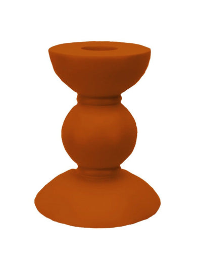 Addison Ross Small orange bobbin candlestick at Collagerie