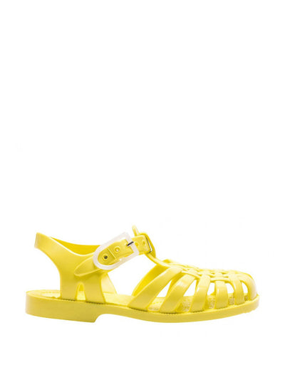 Meduse Yellow buckled sandals at Collagerie