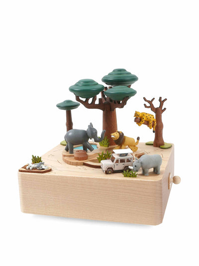 Wonderful life Safari wooden music box at Collagerie