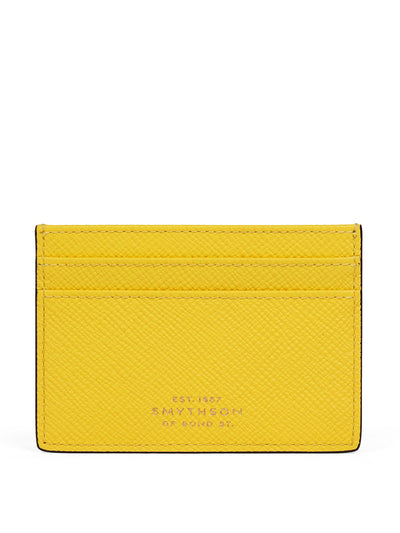 Smythson Flat card holder in Lemon at Collagerie