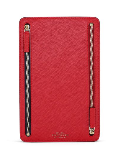 Smythson Red multizip case in Panama at Collagerie