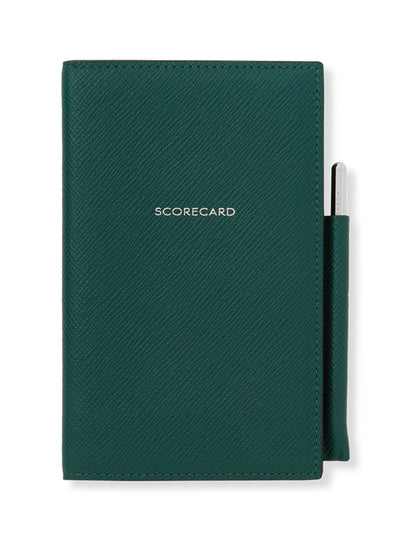 Smythson Scorecard holder in Forest green Panama leather at Collagerie